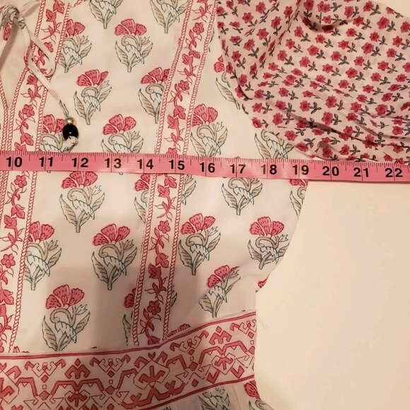 NWOT Haute Hippie Long Sleeve Dress Boho Lined Floral Cotton Rayon Size Small - Picture 10 of 13